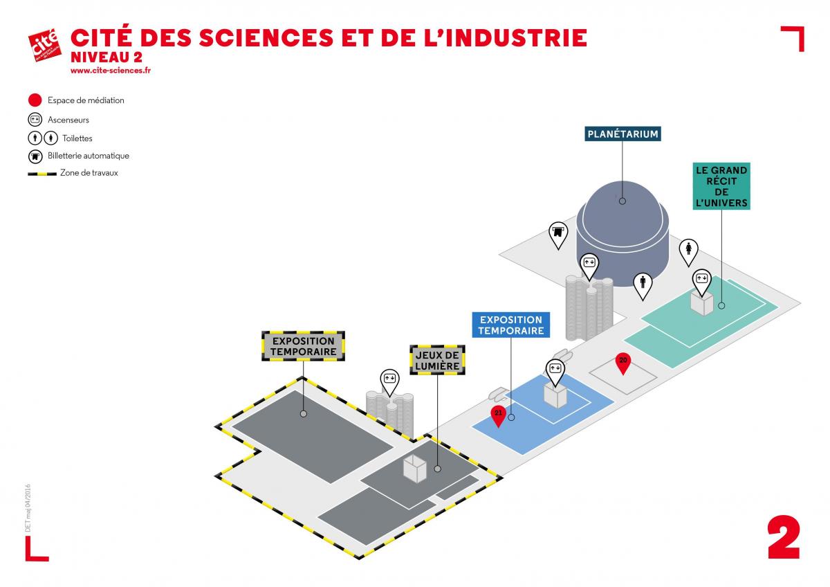 Žemėlapis Cité des Sciences et de l ' Industrie Lygis 2