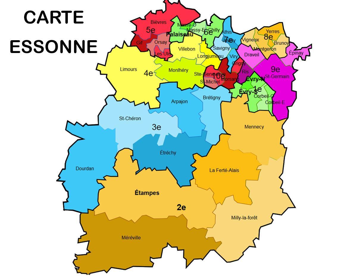Žemėlapis Essonne