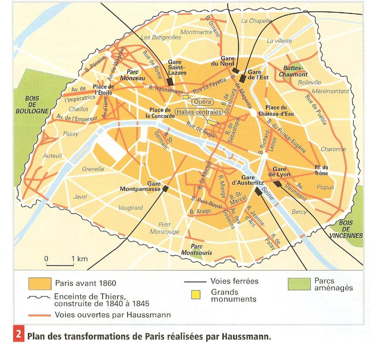 Žemėlapis Paris Haussmann