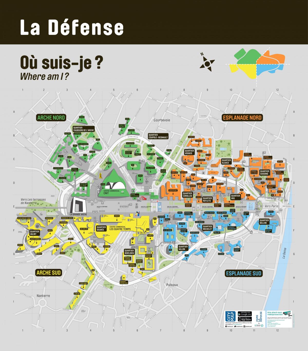 Žemėlapis La Défense