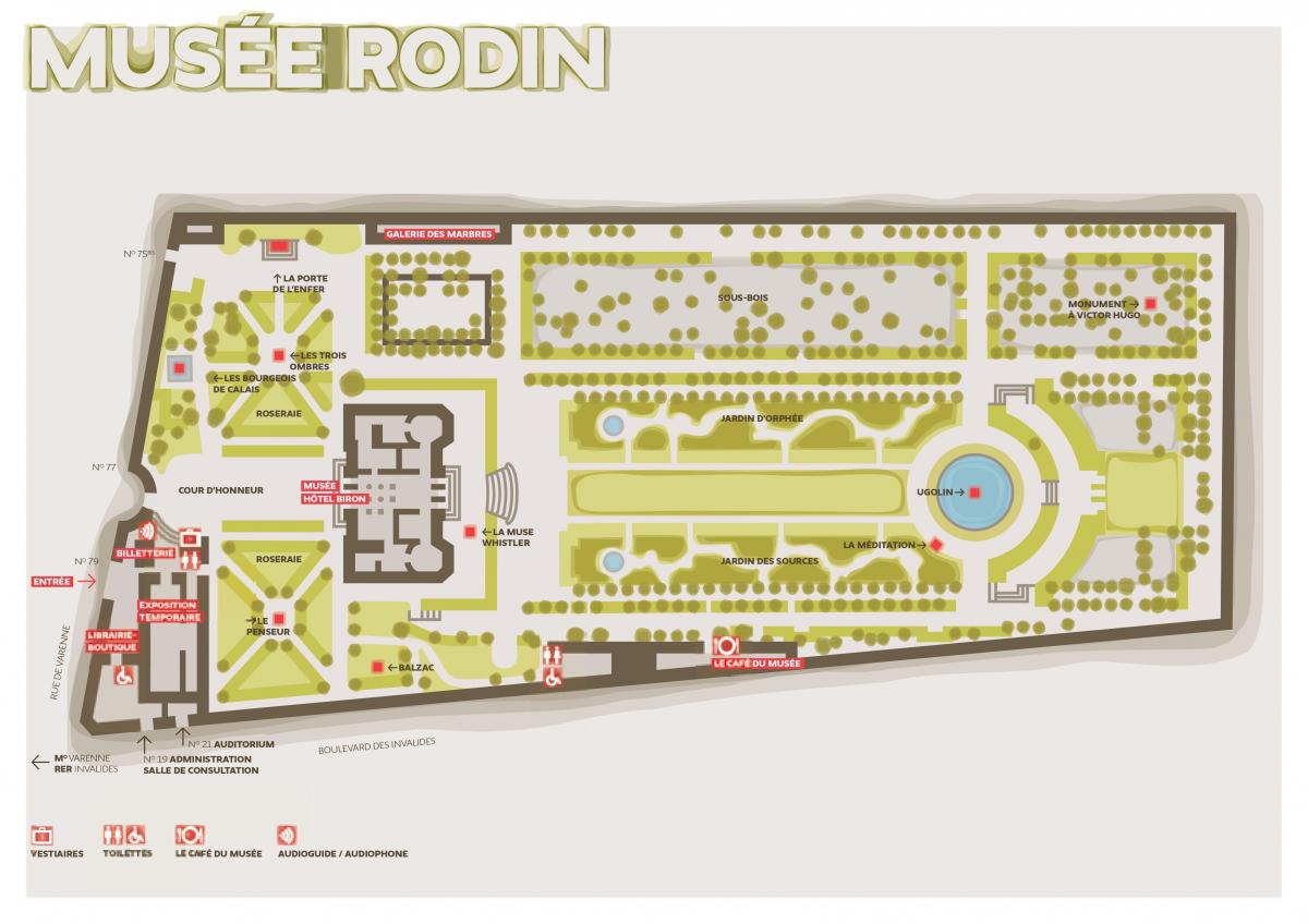 Žemėlapis Musée Rodin