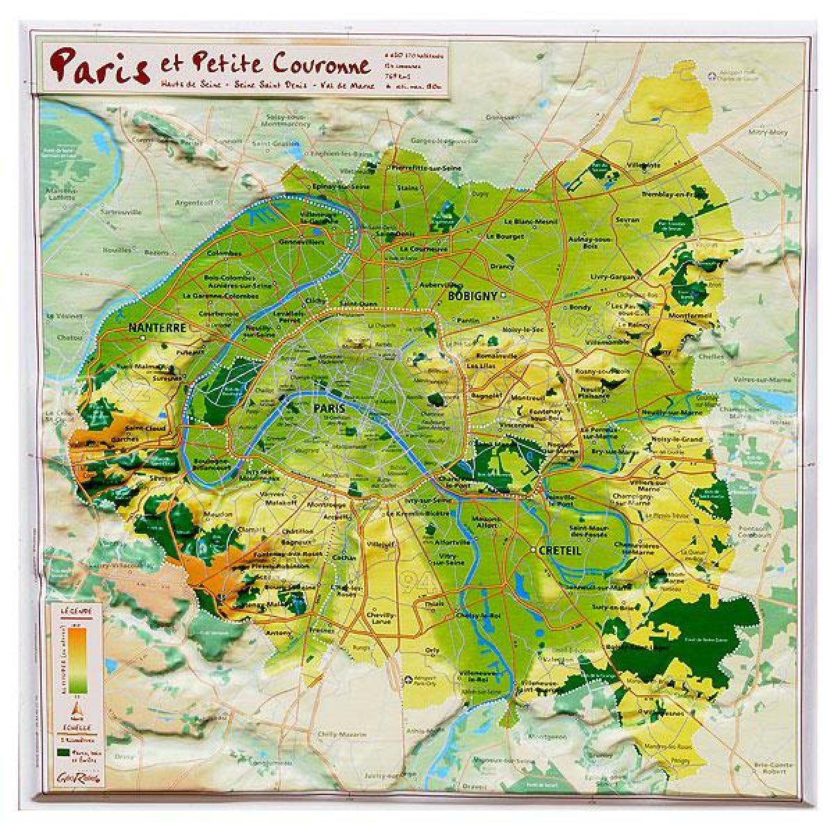 Žemėlapis nuo Paryžiaus