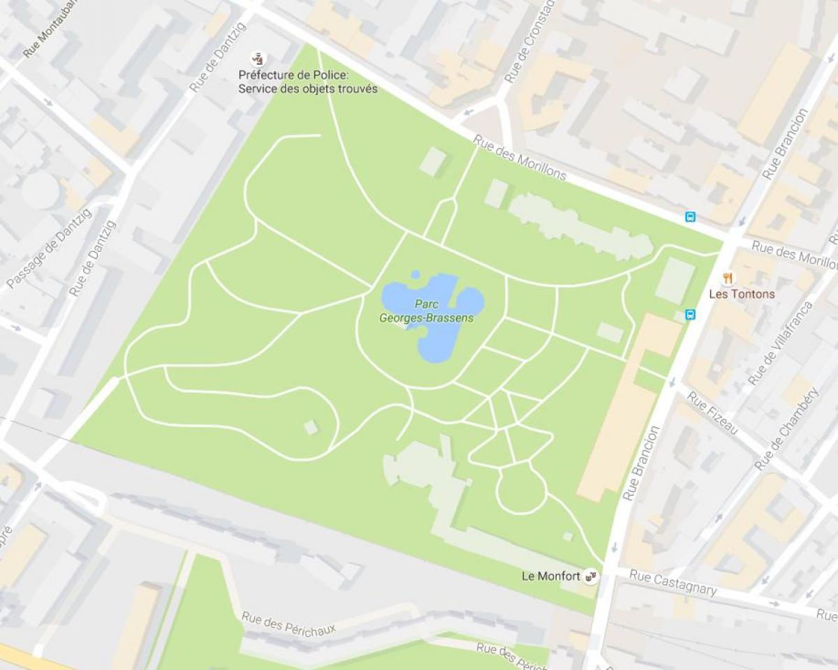 Žemėlapis Parc Georges-Brassens