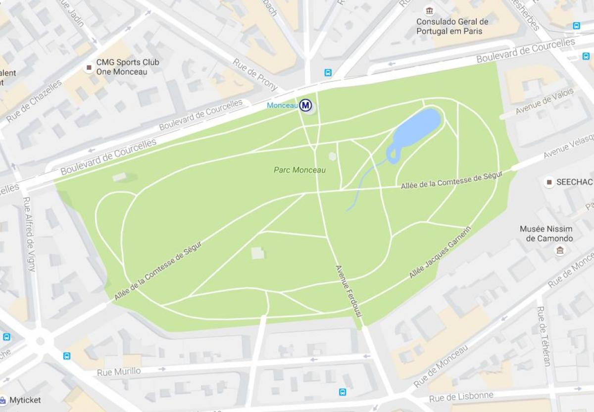 Žemėlapis Parc Monceau