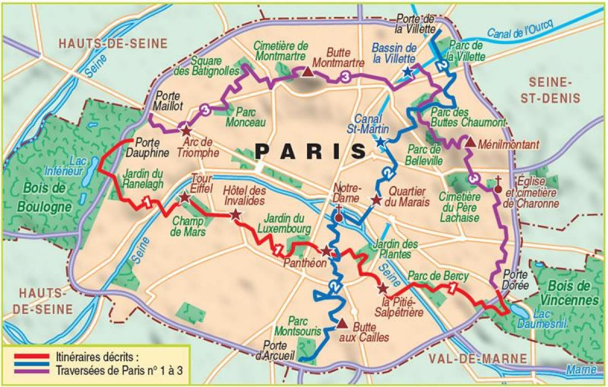 Žemėlapis Paryžiaus žygiai
