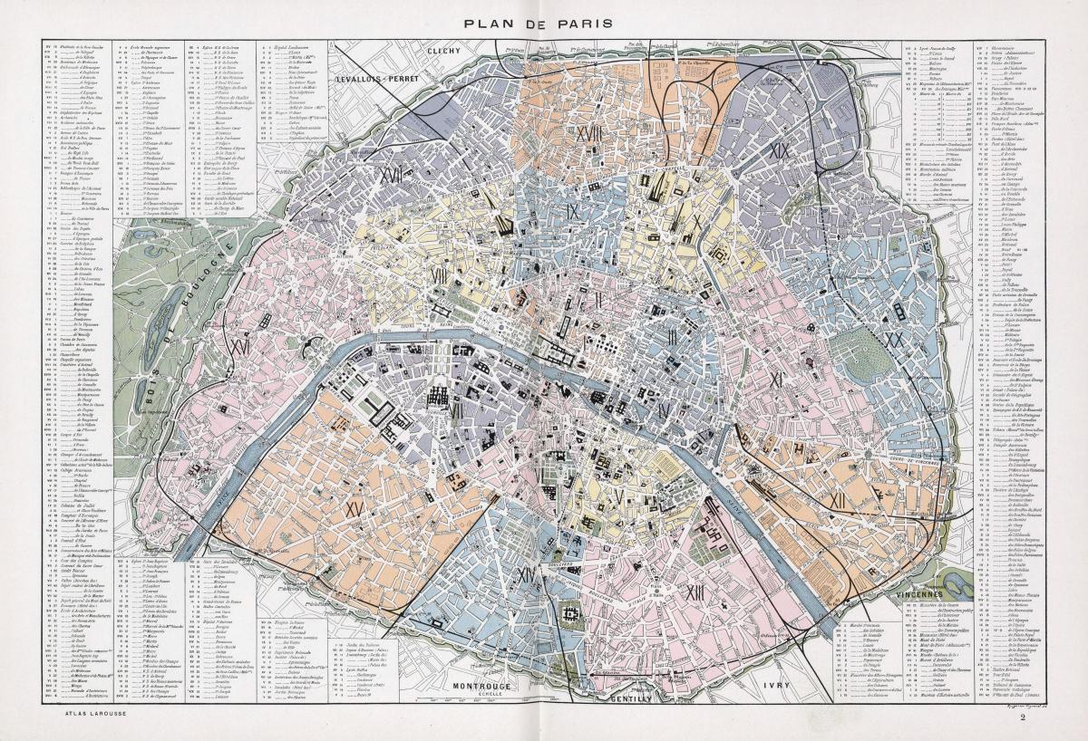 Žemėlapis Paryžiuje 1900
