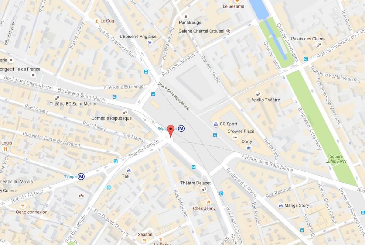 Žemėlapis Place de la République