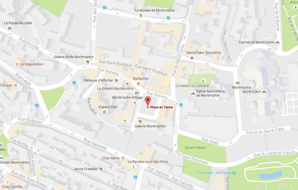 Žemėlapis Place du Tertre