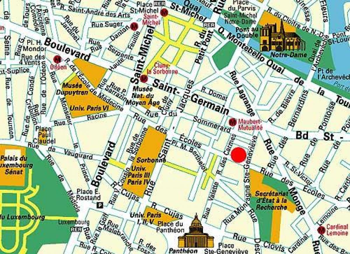 Žemėlapis Rajono Saint Michel