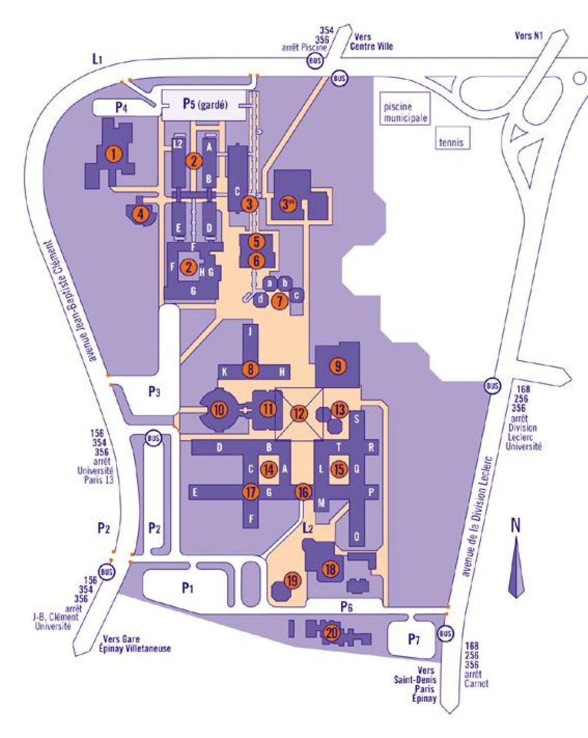 Žemėlapis Universiteto Paryžiuje 13
