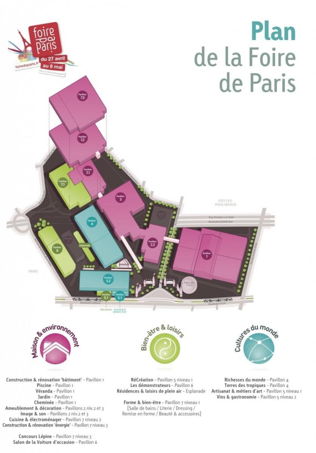 Žemėlapis Foire de Paris
