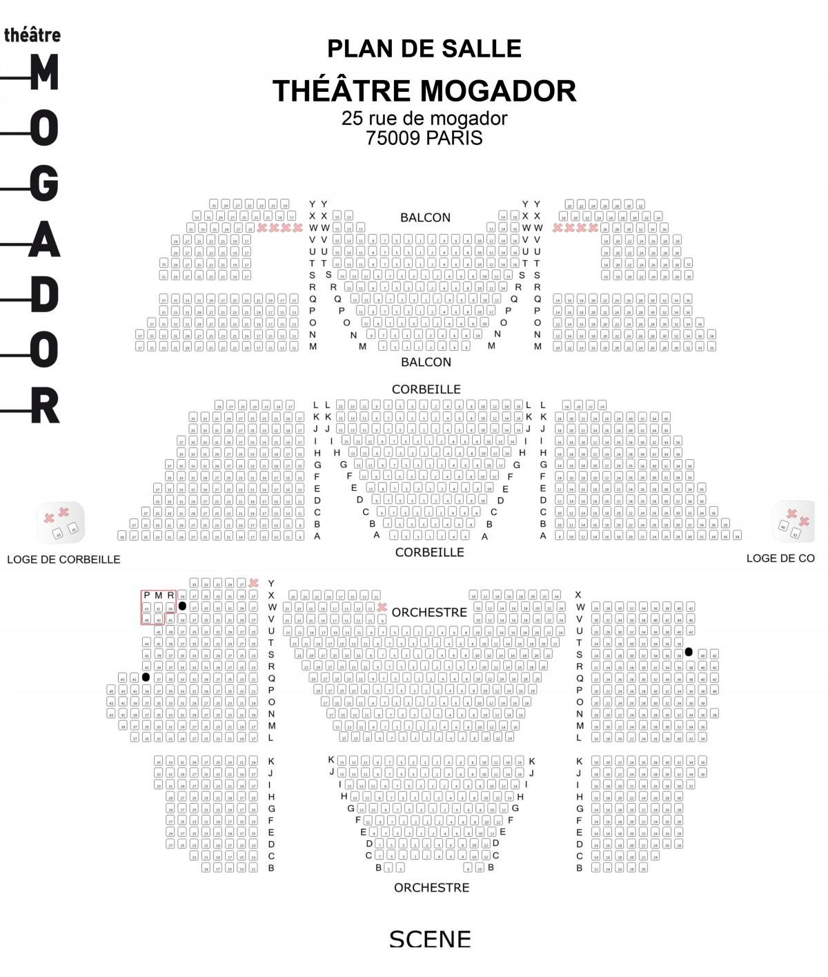 Žemėlapis Théâtre Mogador