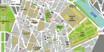 Žemėlapis 5 arrondissement Paryžiaus