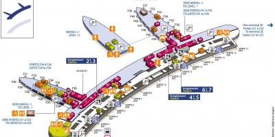 Žemėlapis CDG oro uosto terminalą 2F
