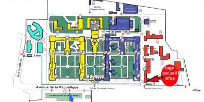 Žemėlapis Charles-Foix ligoninėje