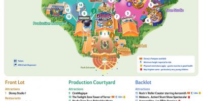 Žemėlapis Disney Studios