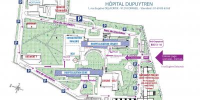 Žemėlapis Joffre-Dupuytren ligoninėje