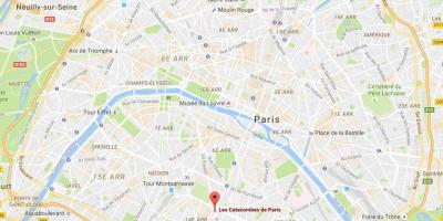 Žemėlapis Katakombos Paryžius