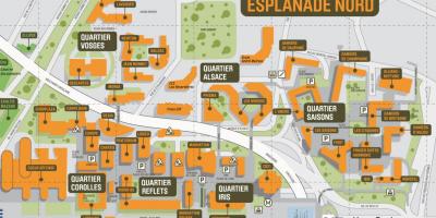 Žemėlapis La Défense Šiaurės Esplanade