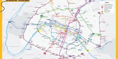 Žemėlapis Paryžiaus bike ride