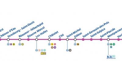 Žemėlapis Paryžiaus metro linija, 4