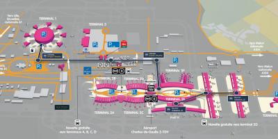 Žemėlapis Roissy oro uostas