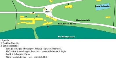 Žemėlapis San Salvadour ligoninėje