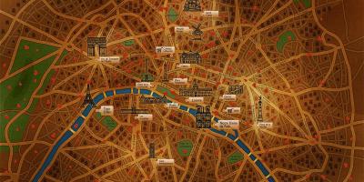 Žemėlapis Paryžiaus tapetai