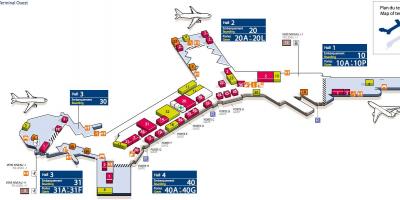 Žemėlapis Vakarų Orly oro uostas