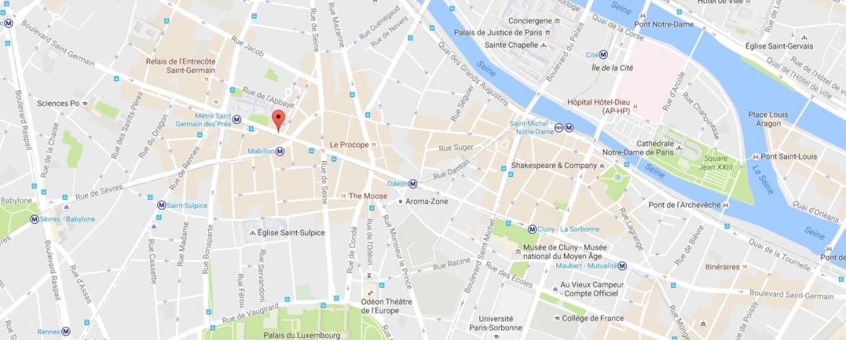 Žemėlapis Boulevard Saint-Germain
