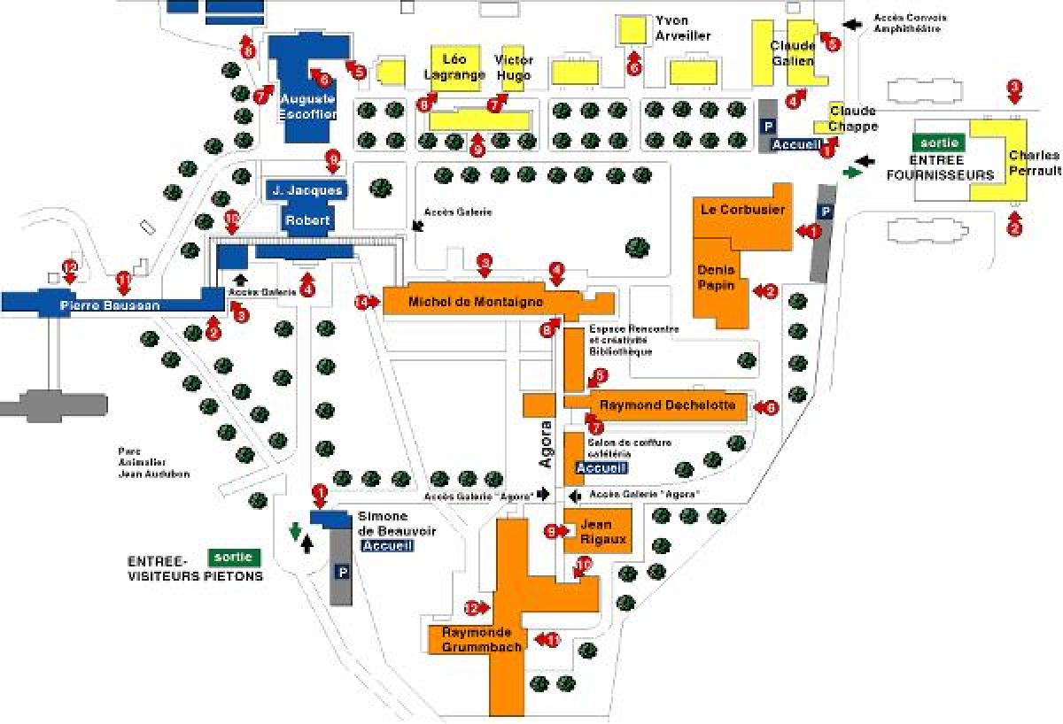 Žemėlapis Georges-Clemenceau ligoninėje