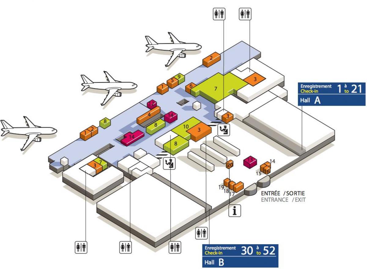 Žemėlapis GOLIO oro uostas, terminalo 3