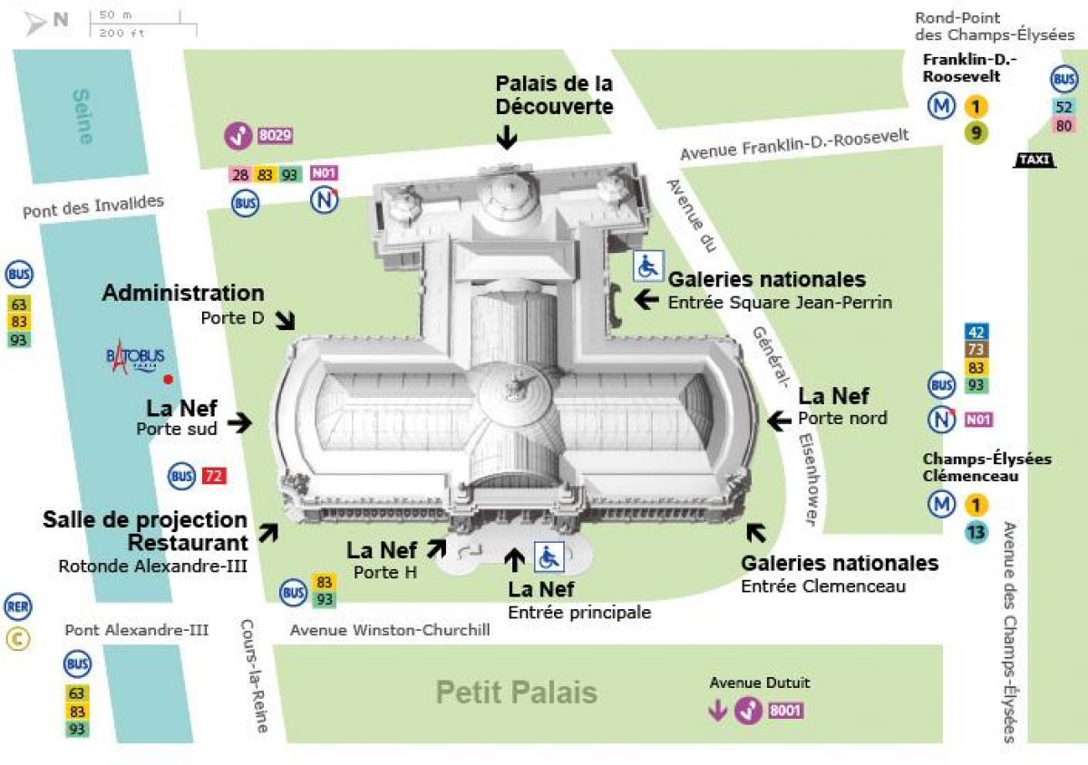 Žemėlapis Grand Palais