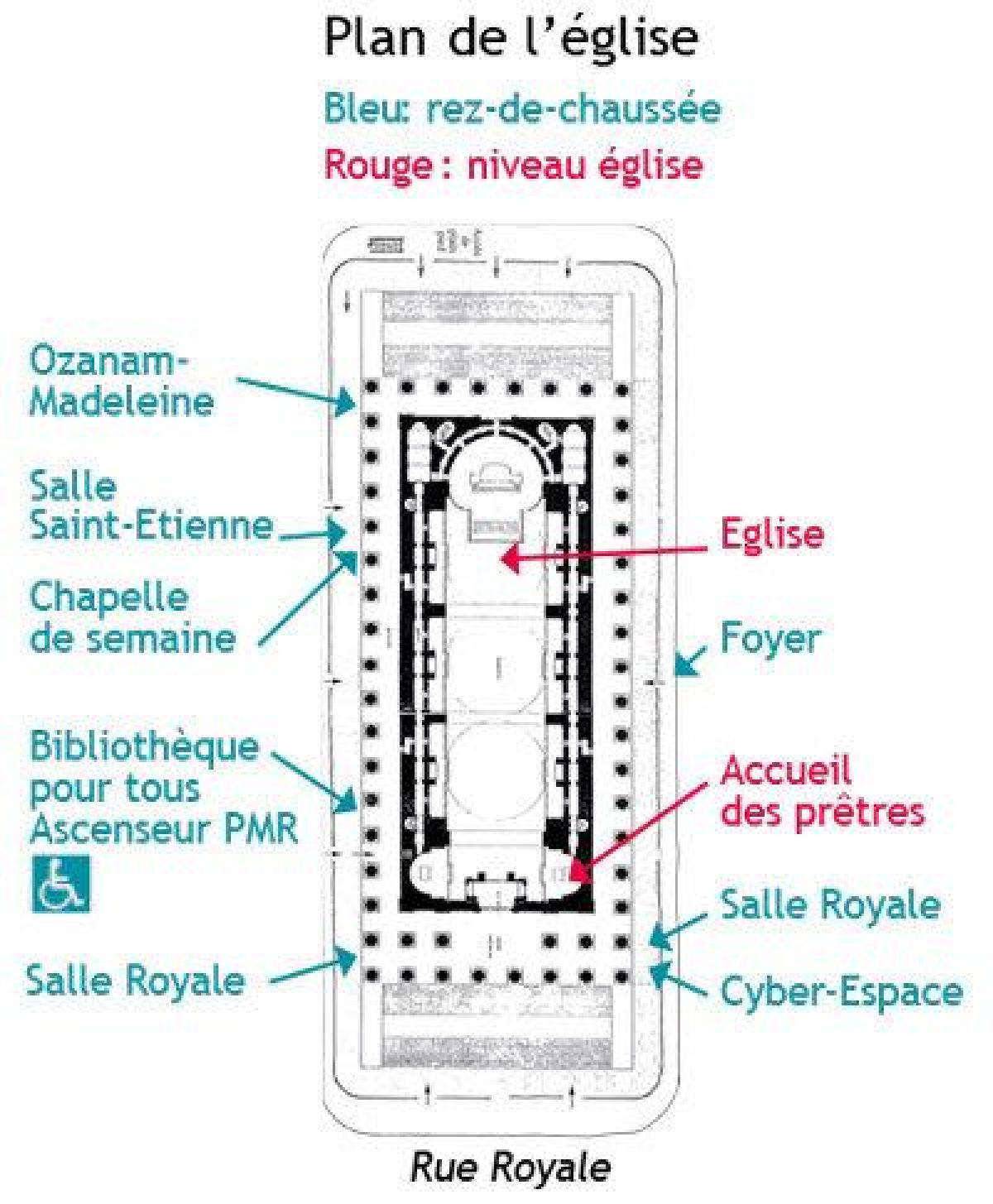 Žemėlapis Madeleine Paryžiuje