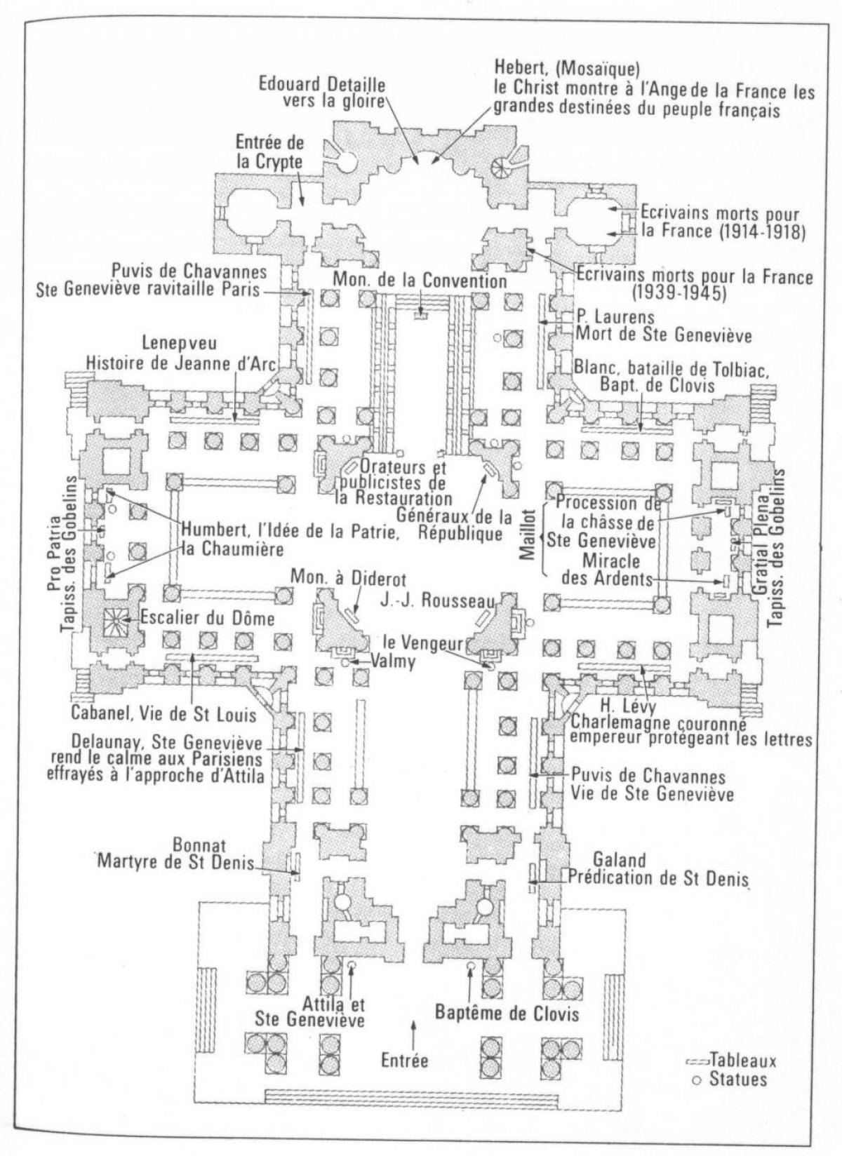 Žemėlapis Panteonas Paryžiuje