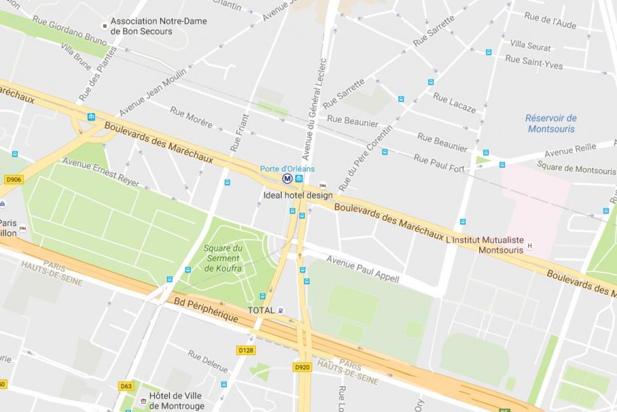 Žemėlapis Porte d ' orleans
