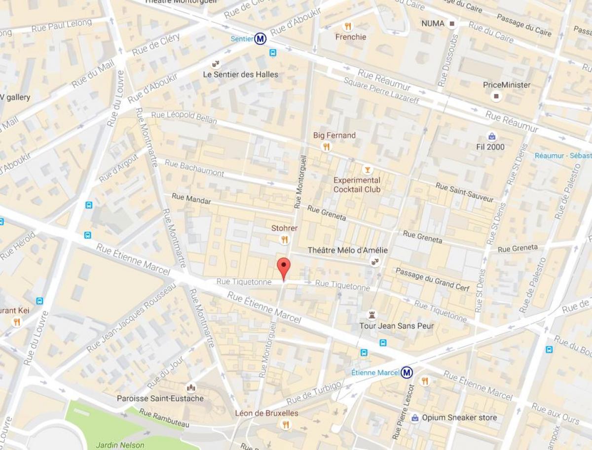 Žemėlapis rue Montorgueil
