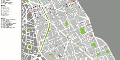 Žemėlapis 11 arrondissement Paryžiaus