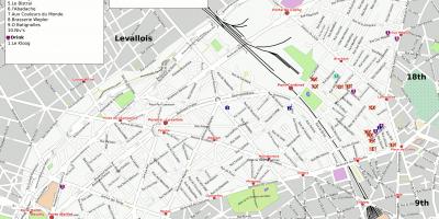 Žemėlapis 17 arrondissement Paryžiaus