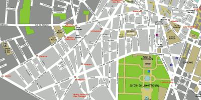 Žemėlapis 6 arrondissement Paryžiaus