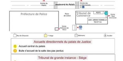 Žemėlapis Palais de Justice Paryžiuje