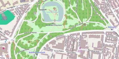 Žemėlapis Parc des Buttes-Chaumont