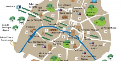 Žemėlapis Paryžiaus muziejai