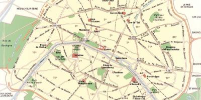Žemėlapis Paryžiaus Parkų