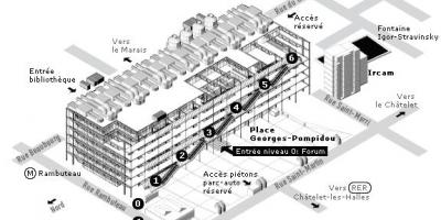 Žemėlapis Pompidou Centras
