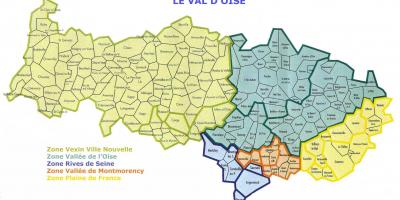Žemėlapis Val-d'Oise